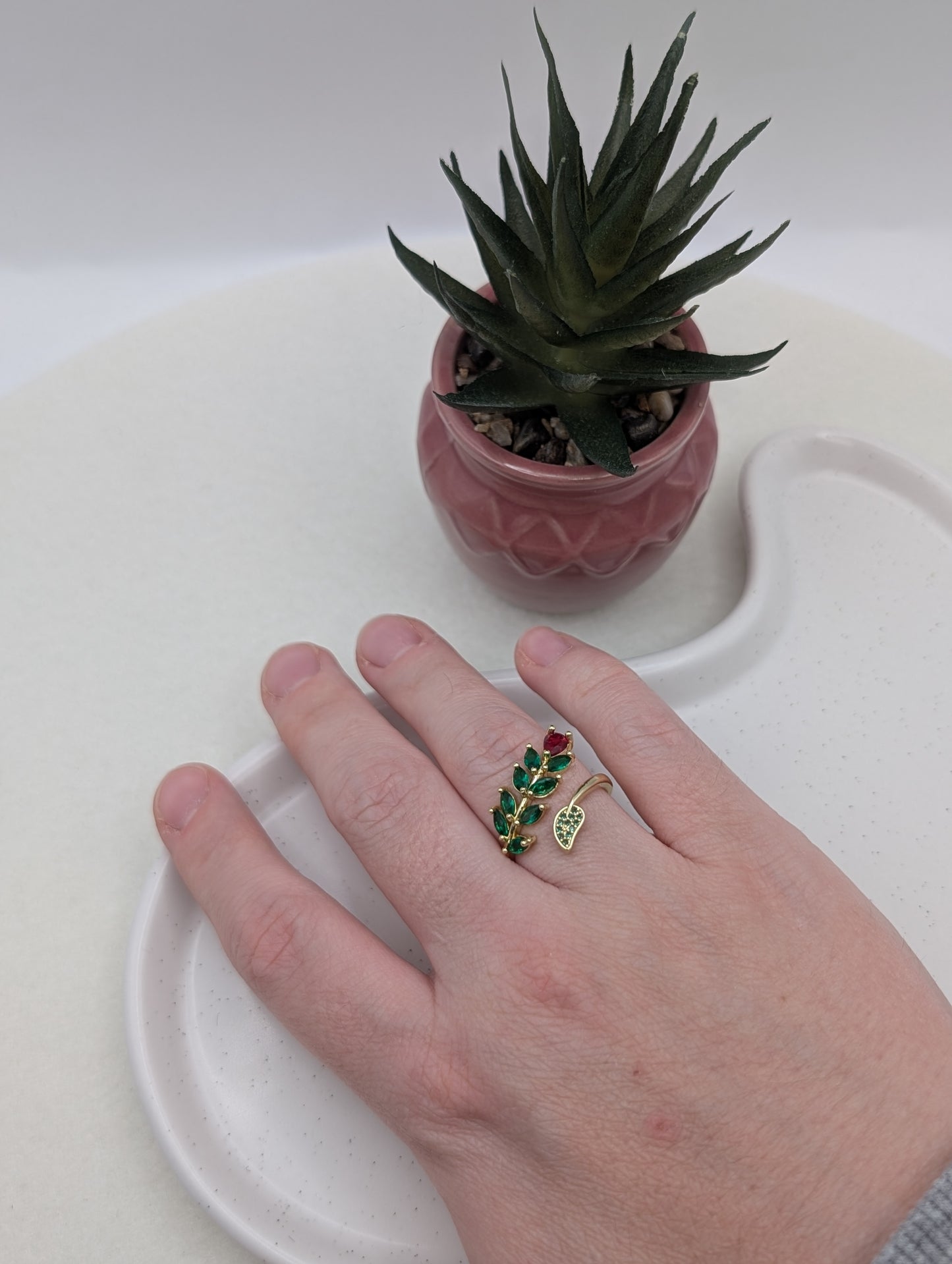 Eleganter Rosen-Ring aus Edelstahl – Verstellbar in Gold oder Silber | 1045