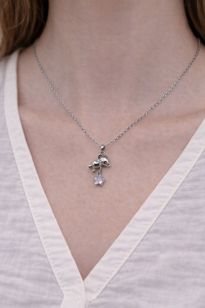 Edelstahlkette „Moon Butterfly“ – 18 Karat vergoldet | 1117