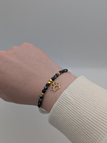 Pfoten Armband „Paw Love“ - Gold oder Silber | 1058