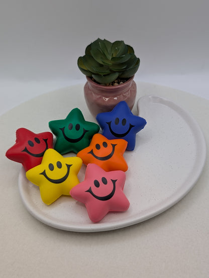 Fröhliche Anti-Stress-Sterne in bunten Farben | Stressabbau | 1003