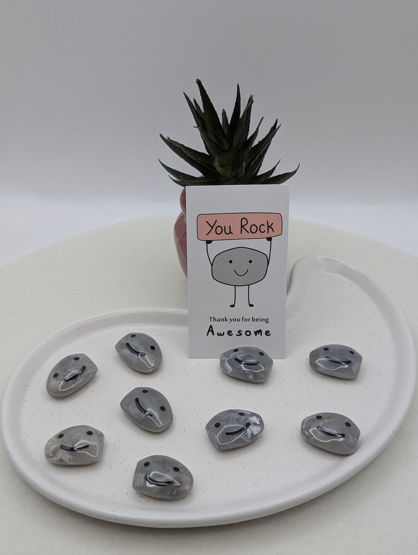 Mini „You Rock“ Pocket-Stein · Handmade Dankeschön · kleine Aufmerksamkeit | Pocket Hug | Geschenk | 1033
