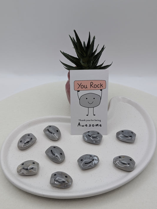 Mini „You Rock“ Pocket-Stein · Handmade Dankeschön · kleine Aufmerksamkeit | Pocket Hug | Geschenk | 1033