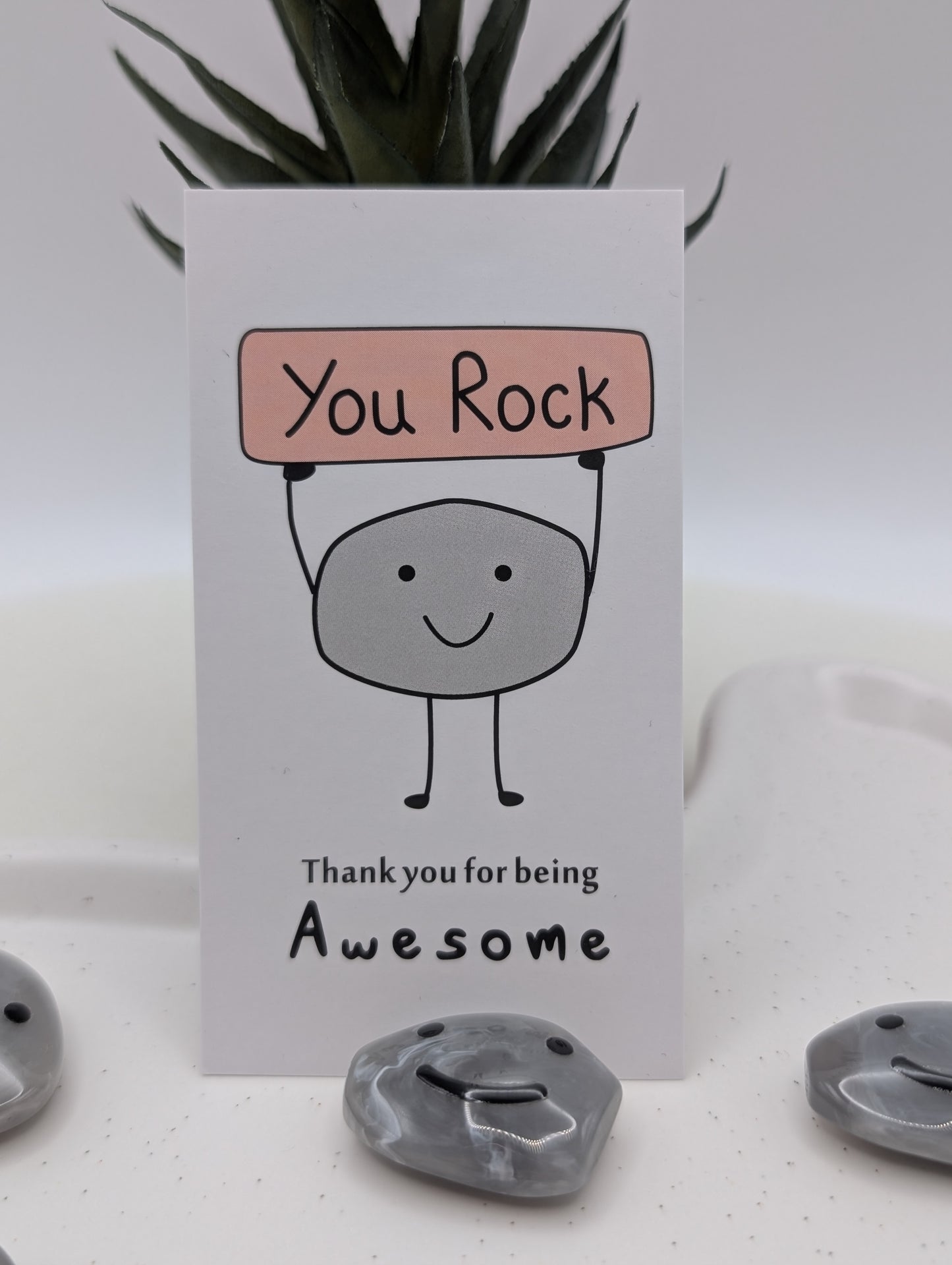 Mini „You Rock“ Pocket-Stein · Handmade Dankeschön · kleine Aufmerksamkeit | Pocket Hug | Geschenk | 1033