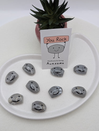 Mini „You Rock“ Pocket-Stein · Handmade Dankeschön · kleine Aufmerksamkeit | Pocket Hug | Geschenk | 1033
