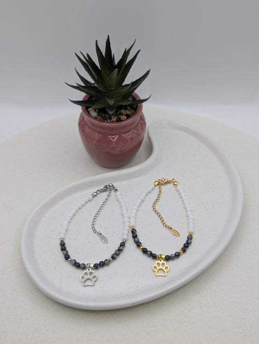 Pfoten Armband „Paw Love“ - Gold oder Silber | 1058