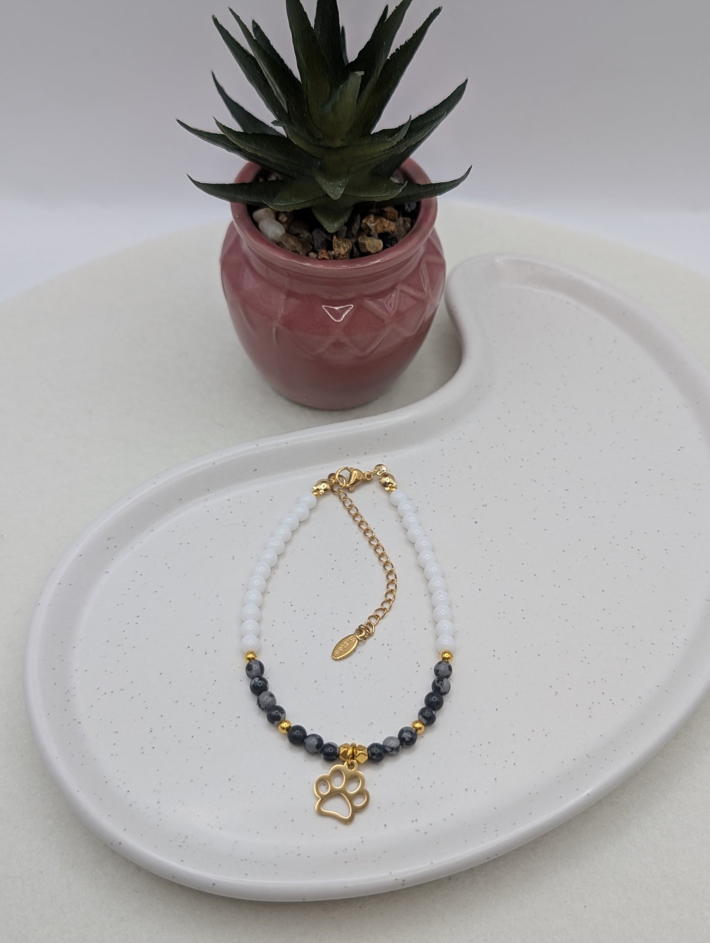 Pfoten Armband „Paw Love“ - Gold oder Silber | 1058