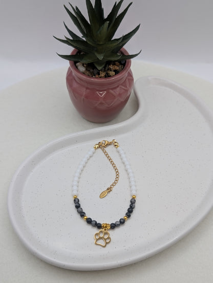 Pfoten Armband „Paw Love“ - Gold oder Silber | 1058