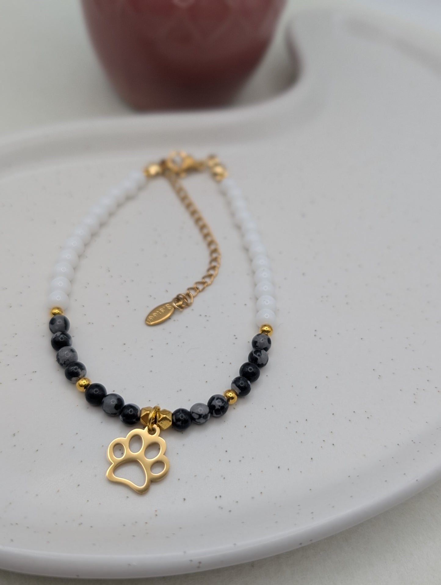 Pfoten Armband „Paw Love“ - Gold oder Silber | 1058