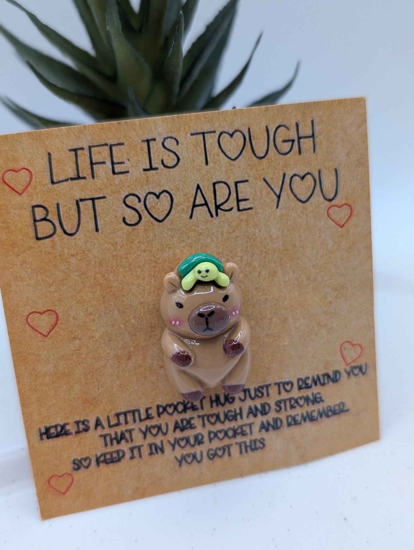 Capybara-Pocket Hug | Glücksbringer | Mutmacher | Geschenk | 1018