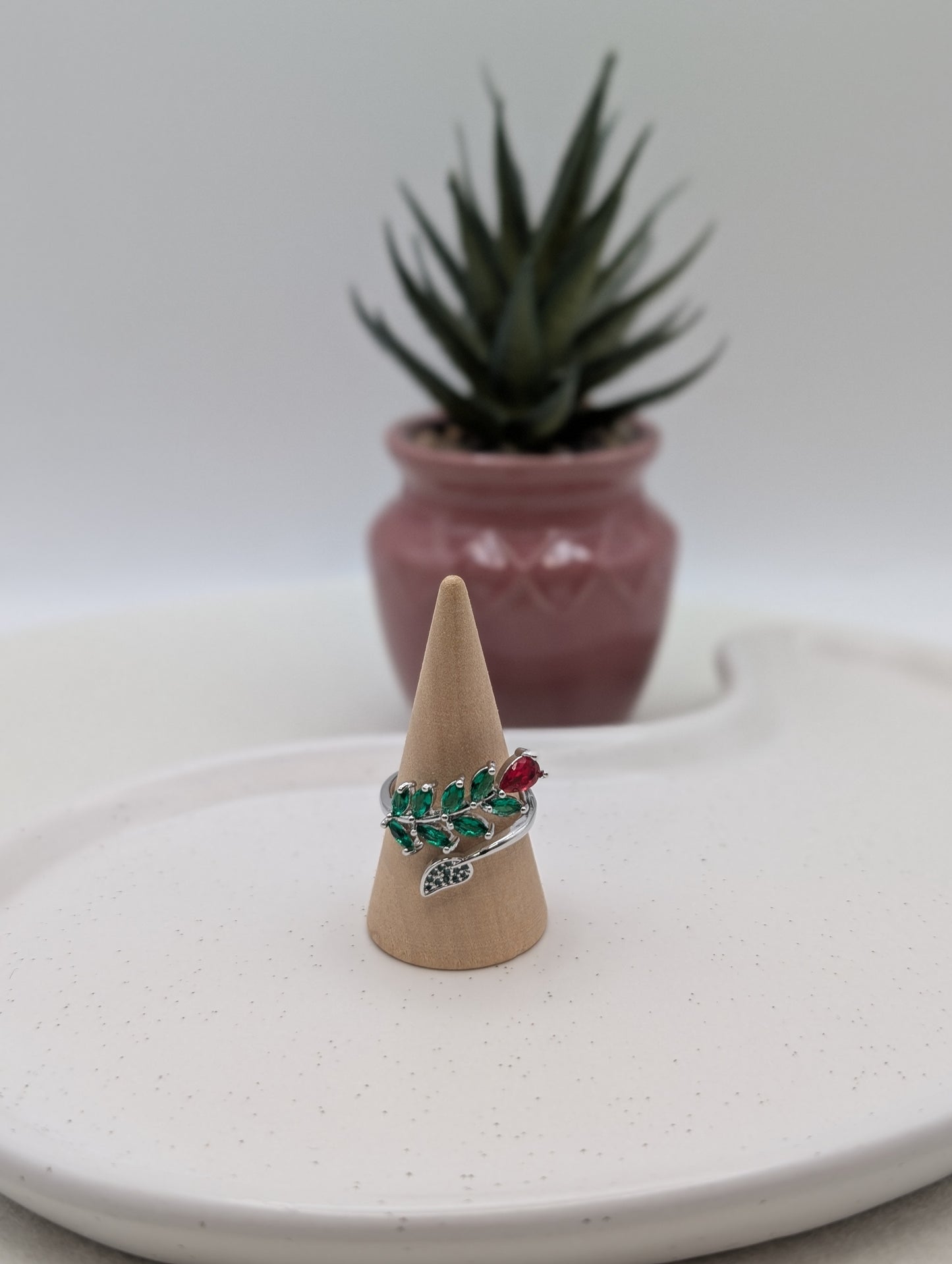 Eleganter Rosen-Ring aus Edelstahl – Verstellbar in Gold oder Silber | 1045