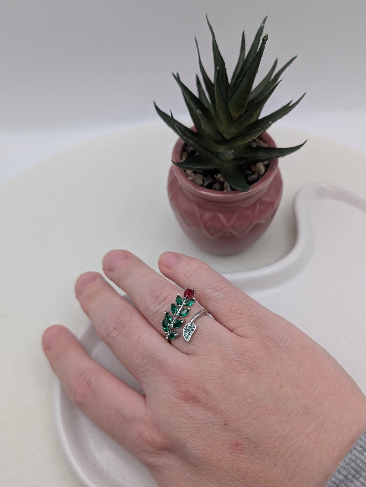 Eleganter Rosen-Ring aus Edelstahl – Verstellbar in Gold oder Silber | 1045