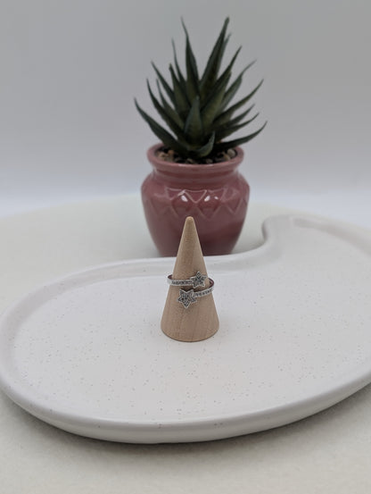Verstellbarer Sternen-Ring aus Edelstahl – in Gold oder Silber | Zirkonia | 1023