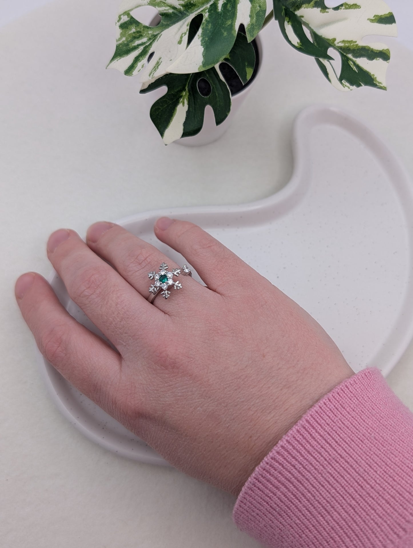 Fidget Ring Schneeflocke – Edelstahl | 1044