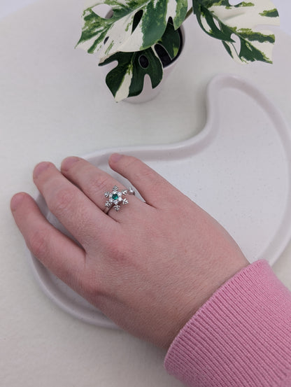 Fidget Ring Schneeflocke – Edelstahl | 1044