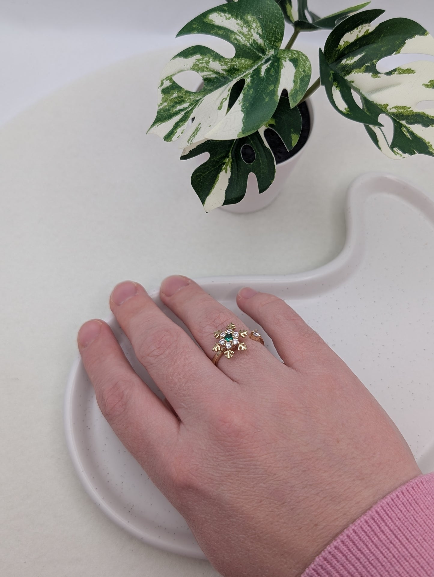 Fidget Ring Schneeflocke – Edelstahl | 1044