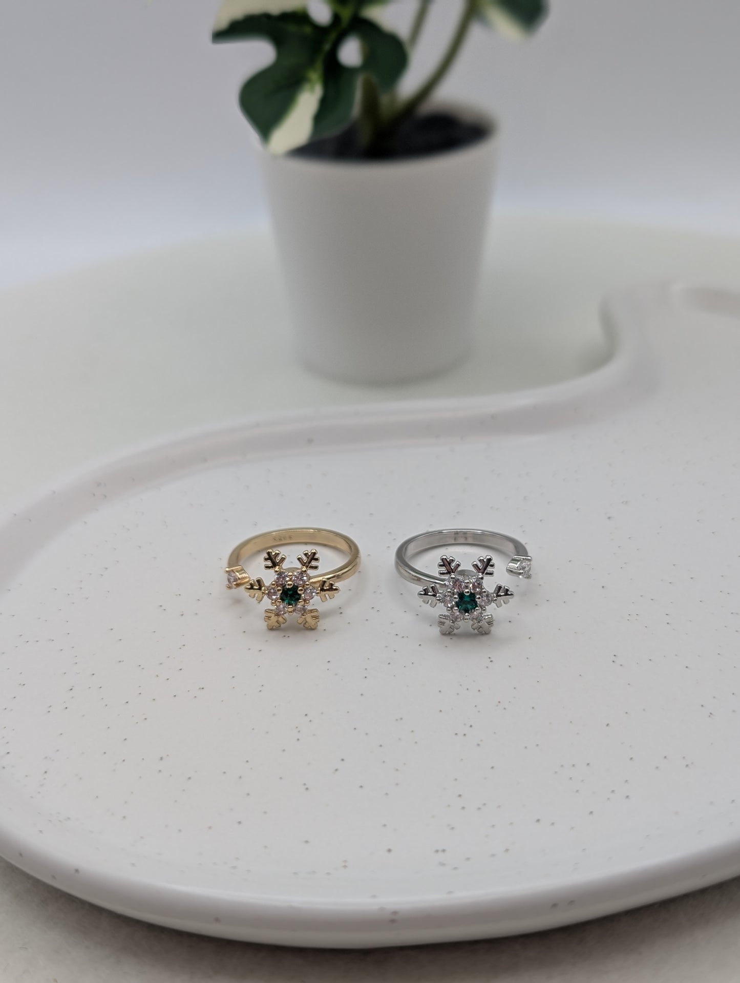 Fidget Ring Schneeflocke – Edelstahl | 1044