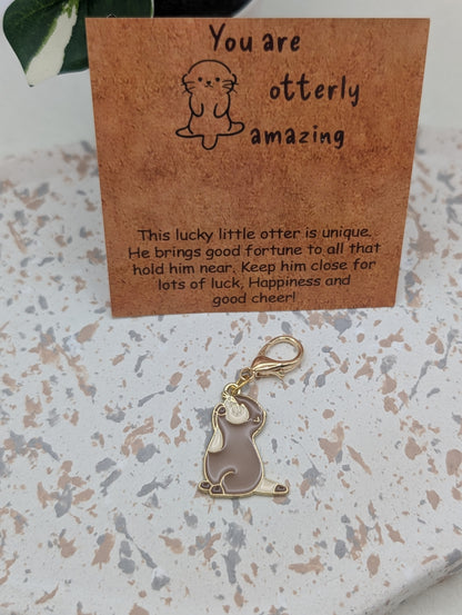 Pocket Hug - Glücks-Otter Anhänger - "You Are Otterly Amazing" | Aufmerksamkeit | Glücksbringer | Mutmacher | Geschenkidee | 1034