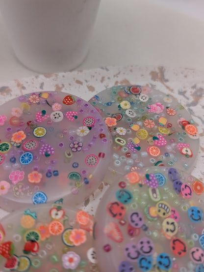 Picky Pads mit leichtem Zitrusduft Rund & Bunt | Handmade Sensorik Picky Pad | Stressabbau | 1047