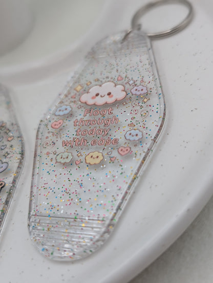 Glitter-Schlüsselanhänger mit Affirmation | 1026