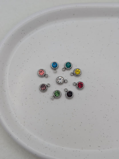 "Good Mood Necklace" Smiley Halskette – Edelstahl – personalisierbarer Kristallanhänger | 1105