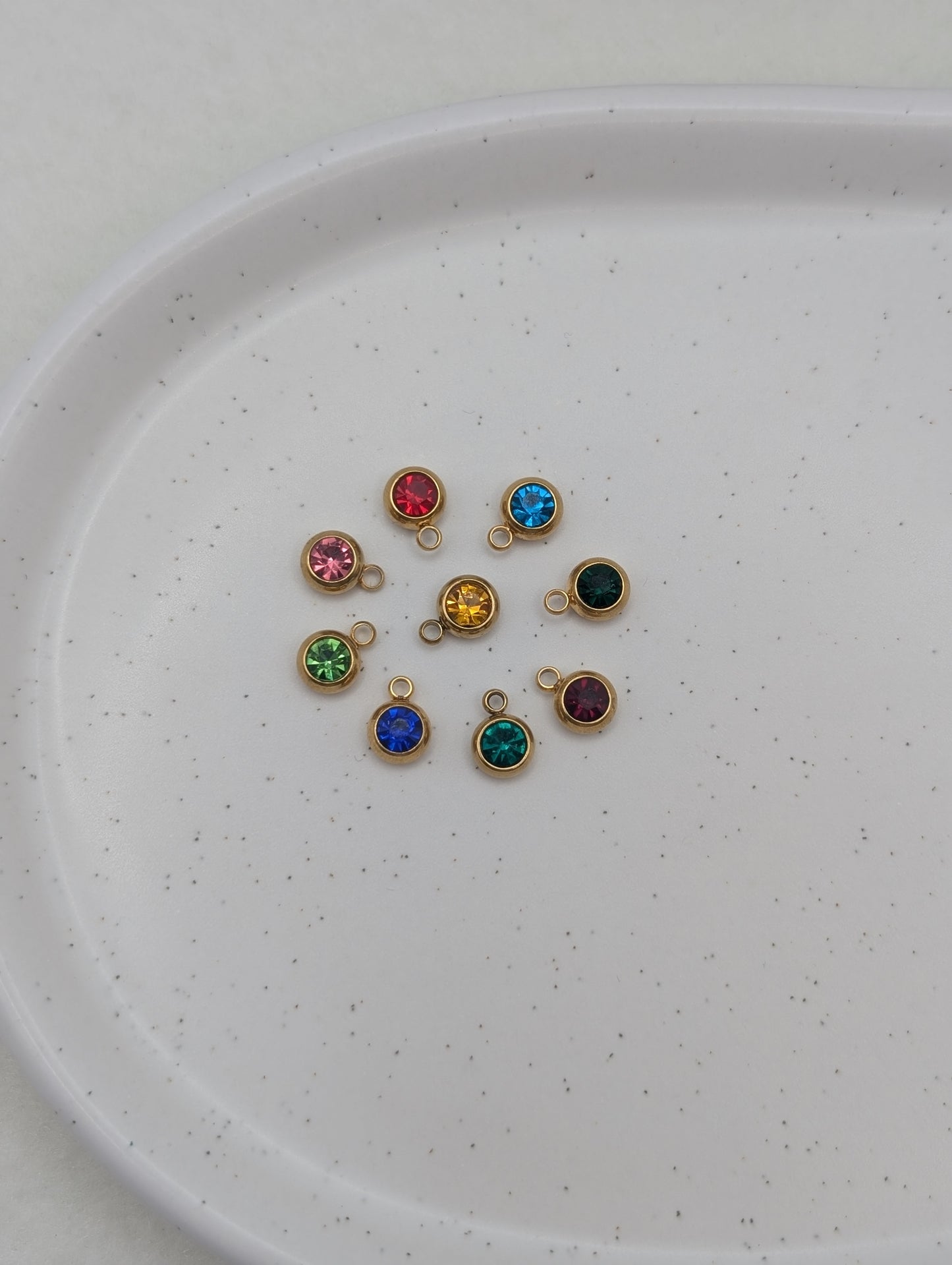 "Good Mood Necklace" Smiley Halskette – Edelstahl – personalisierbarer Kristallanhänger | 1105