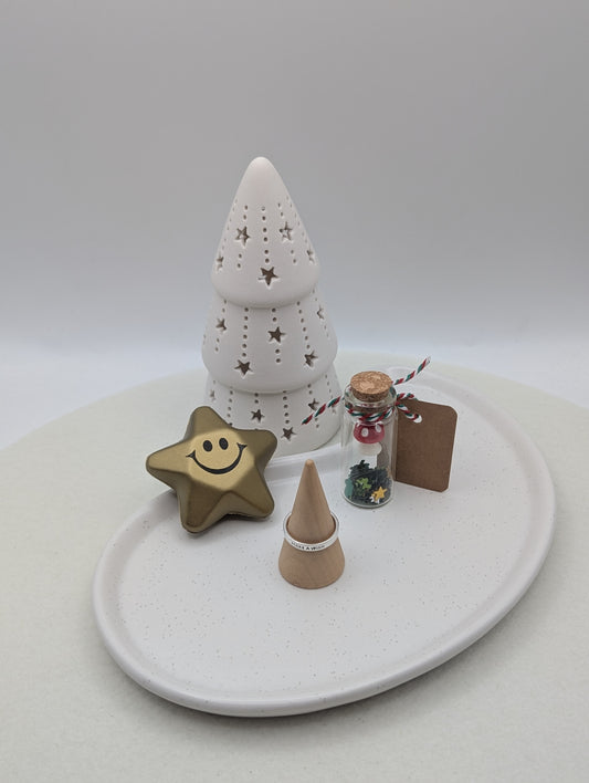 Kleines Wunsch- & Glücksritual Geschenkset mit 925er Silberring | Liebevolle Geschenkidee & Mutmacher | 1083