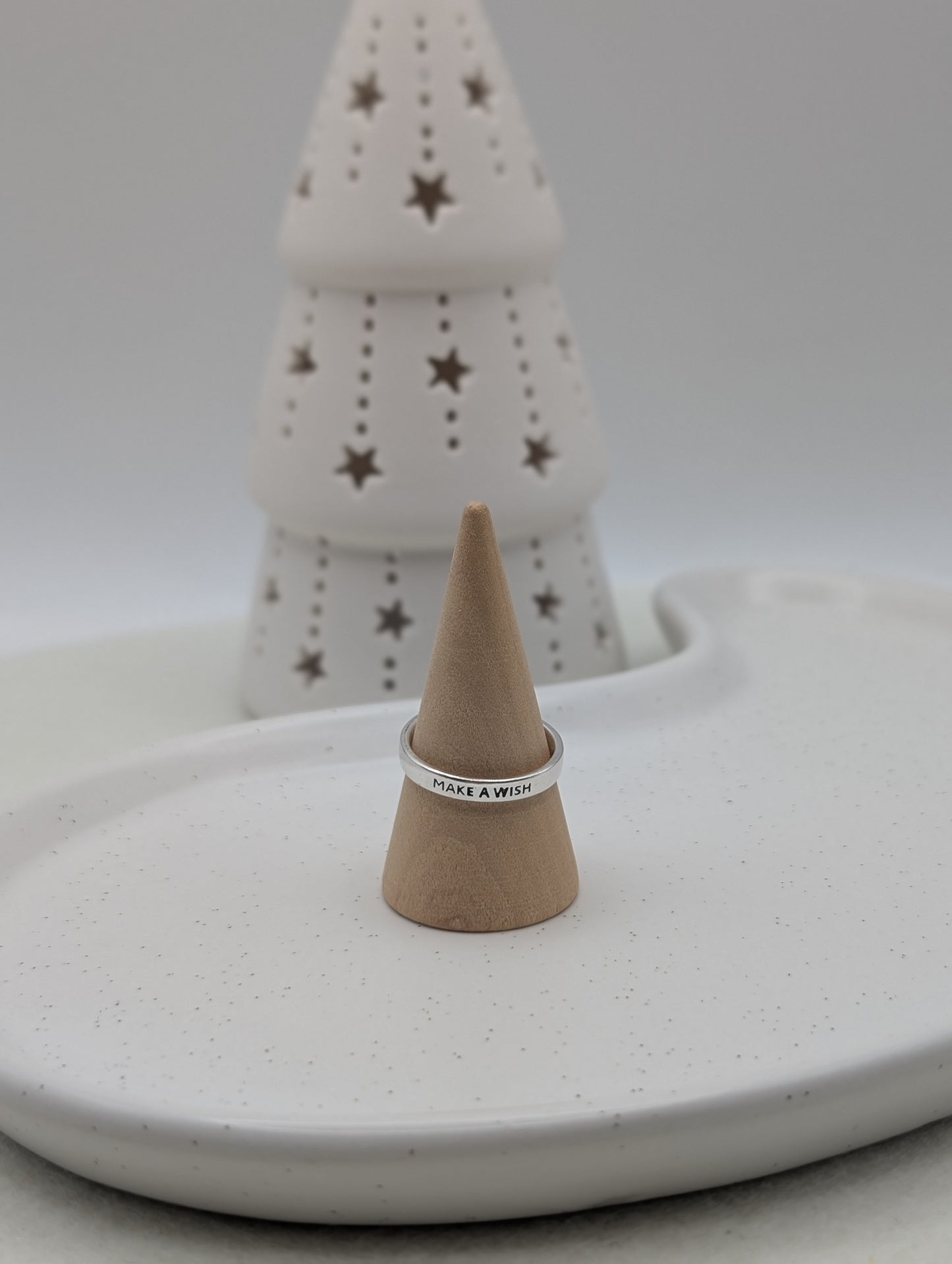 Kleines Wunsch- & Glücksritual Geschenkset mit 925er Silberring | Liebevolle Geschenkidee & Mutmacher | 1083