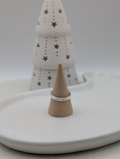 Kleines Wunsch- & Glücksritual Geschenkset mit 925er Silberring | Liebevolle Geschenkidee & Mutmacher | 1083