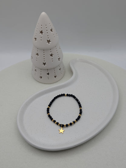 Armband mit facettierten Perlen & Sternanhänger | 1085