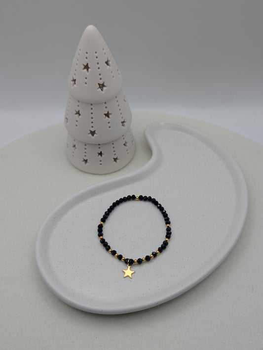 Armband mit facettierten Perlen & Sternanhänger | 1085