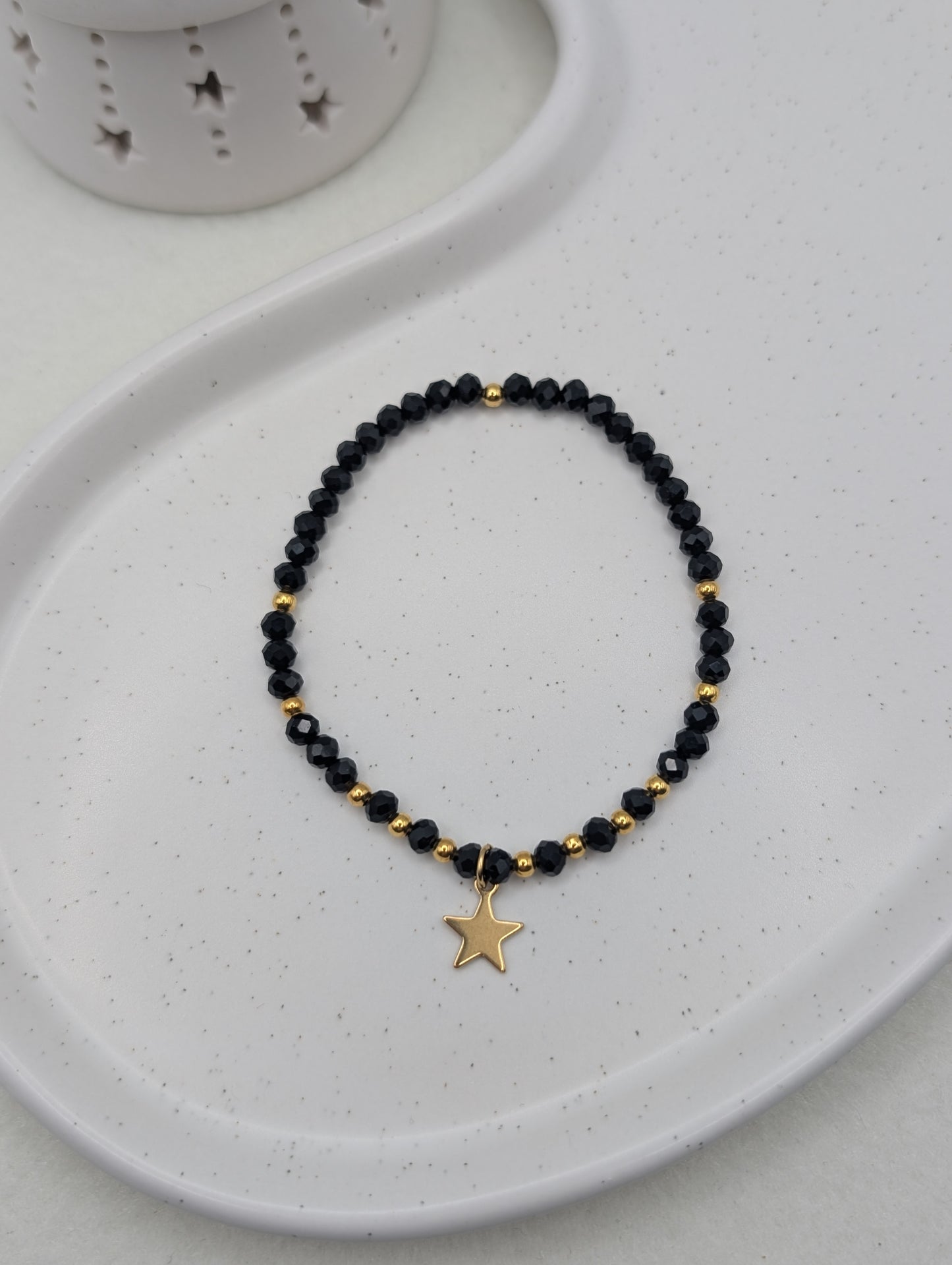 Armband mit facettierten Perlen & Sternanhänger | 1085