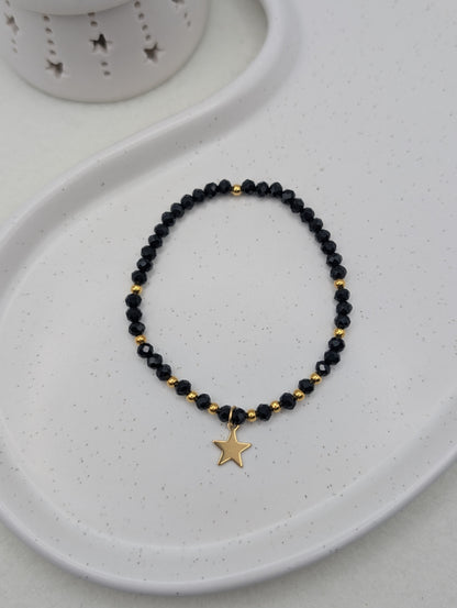 Armband mit facettierten Perlen & Sternanhänger | 1085