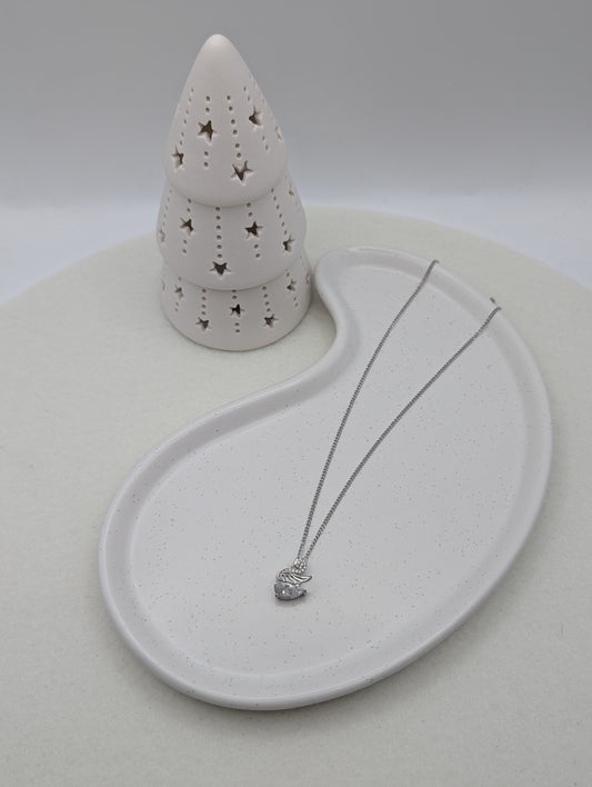 Kette mit Schwan-Anhänger & funkelndem Zirkonia – Silberfarben | 1087