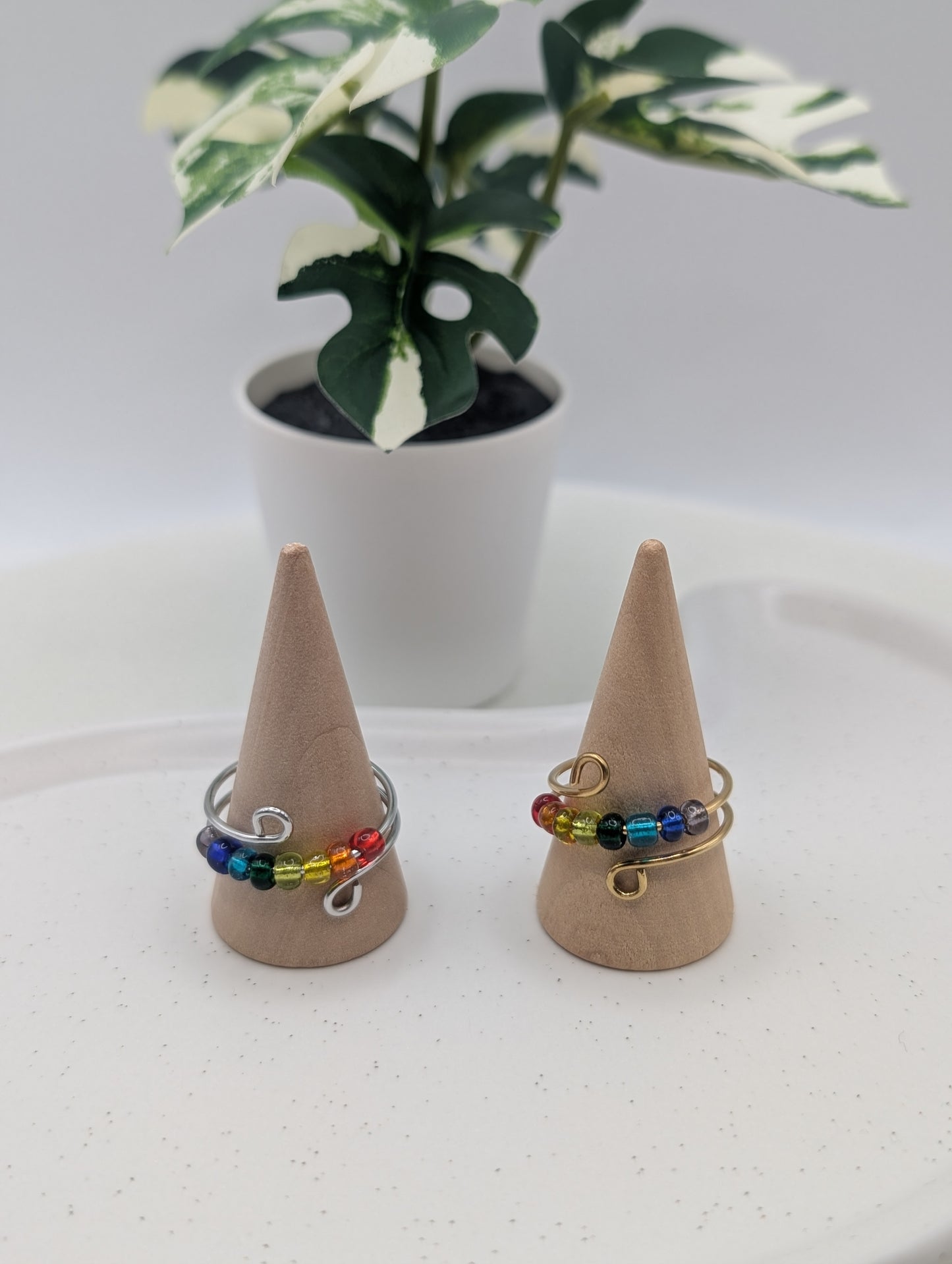 Verstellbarer Fidget Ring aus Edelstahl – handmade | Gold oder Silber | 1094