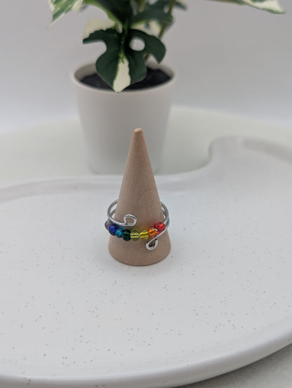 Verstellbarer Fidget Ring aus Edelstahl – handmade | Gold oder Silber | 1094