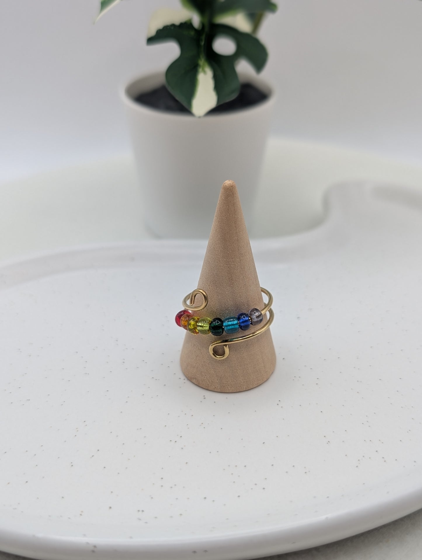 Verstellbarer Fidget Ring aus Edelstahl – handmade | Gold oder Silber | 1094