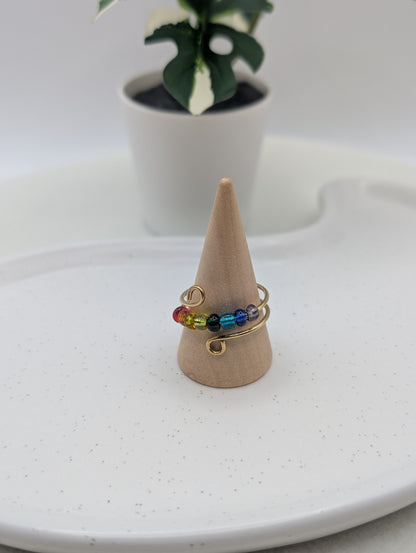 Verstellbarer Fidget Ring aus Edelstahl – handmade | Gold oder Silber | 1094