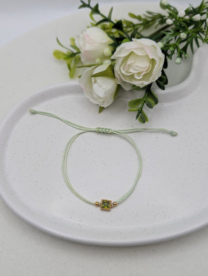 "Every Day Crystal Bracelet" - Zartes Statement-Armband mit funkelndem Kristall in 6 Farben – verstellbar | 1103