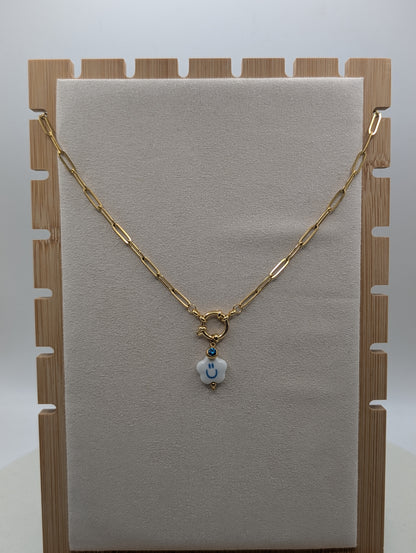 "Good Mood Necklace" Smiley Halskette – Edelstahl – personalisierbarer Kristallanhänger | 1105