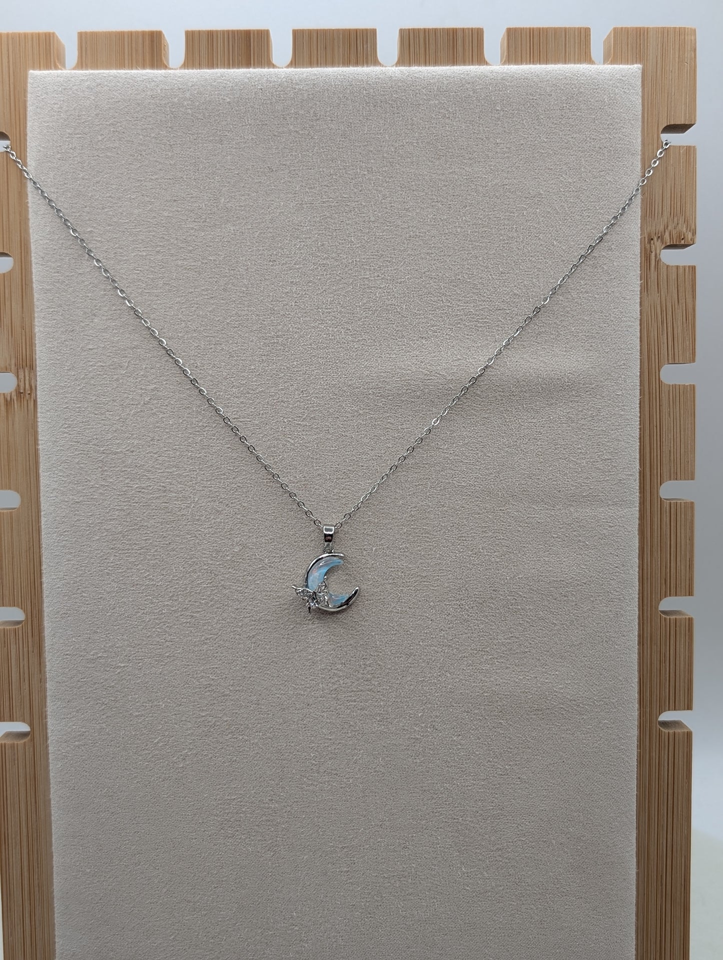 Edelstahlkette „Moon Butterfly“ – 18 Karat vergoldet | 1117
