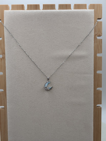 Edelstahlkette „Moon Butterfly“ – 18 Karat vergoldet | 1117
