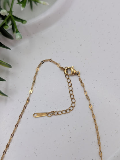 Zarte Blütenkette mit Zirkonia – 18k vergoldet | 1118