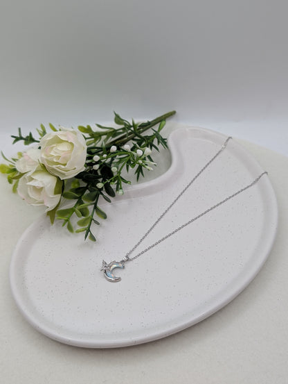 Edelstahlkette „Moon Butterfly“ – 18 Karat vergoldet | 1117