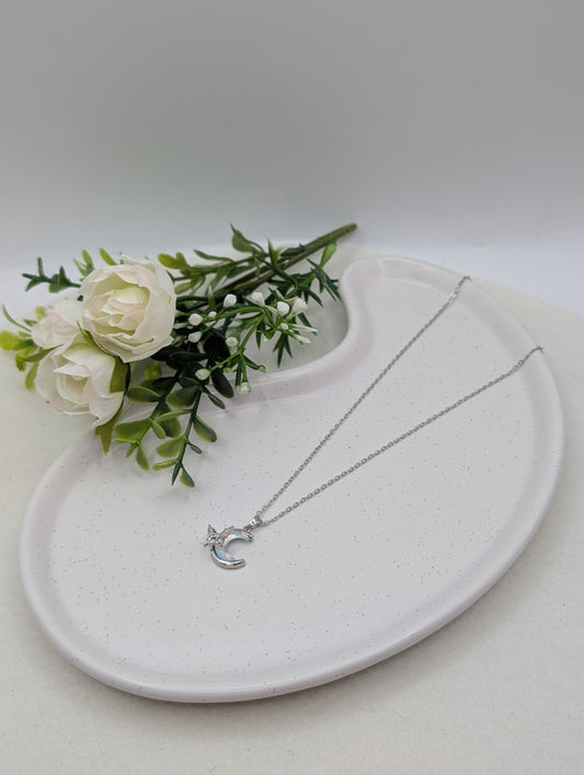 Edelstahlkette „Moon Butterfly“ – 18 Karat vergoldet | 1117