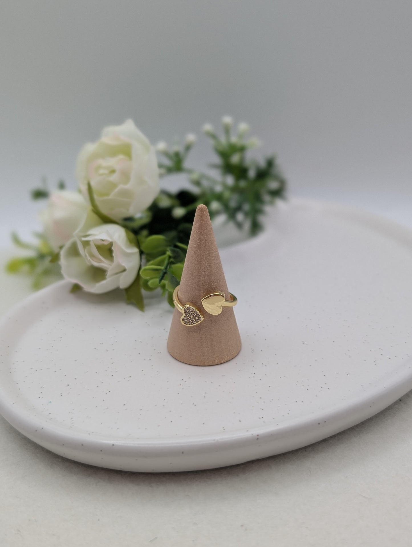 Verstellbarer Herzring | Edelstahl 18 K vergoldet | 1110