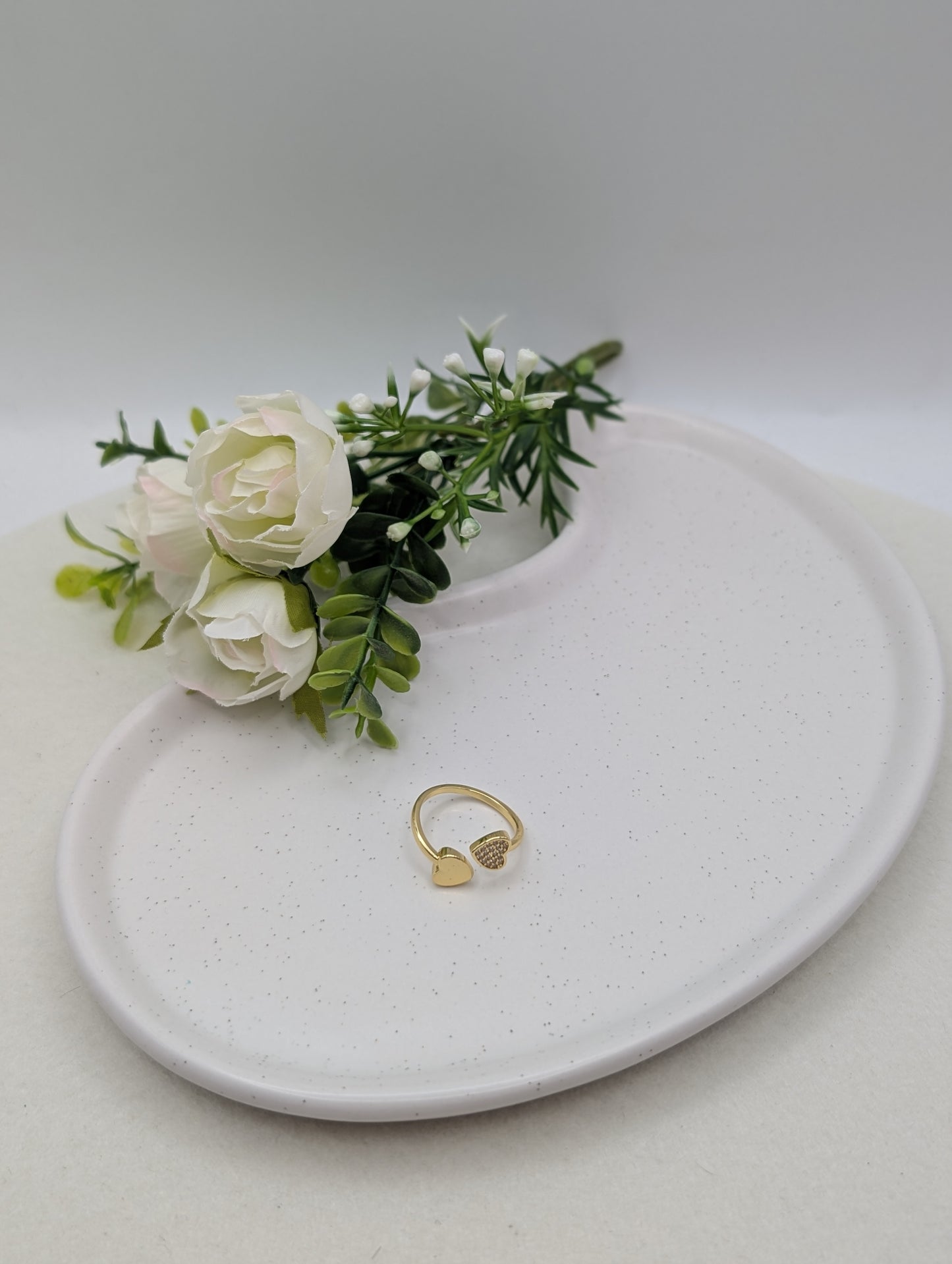 Verstellbarer Herzring | Edelstahl 18 K vergoldet | 1110