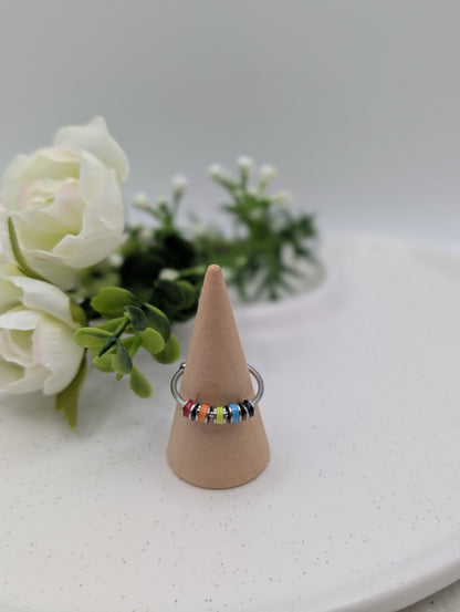 Fidget Ring mit beweglichen bunten Ringen | 1117