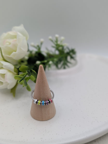 Fidget Ring mit beweglichen bunten Ringen | 1117