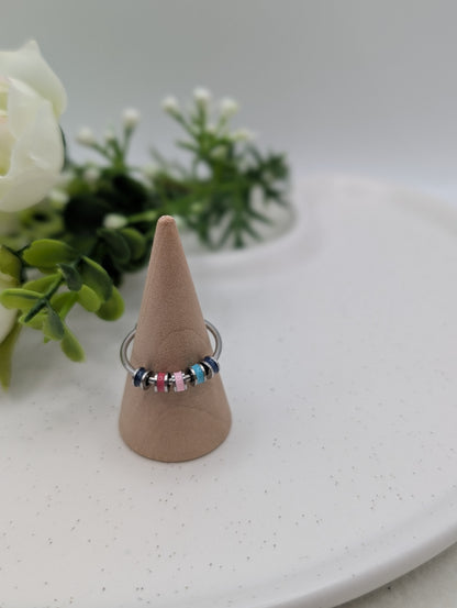 Fidget Ring mit beweglichen bunten Ringen | 1117