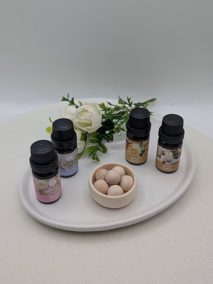 Aromatherapie Set – Natursteinarmband & Mini Diffuser aus Lotus-Holz | 1119